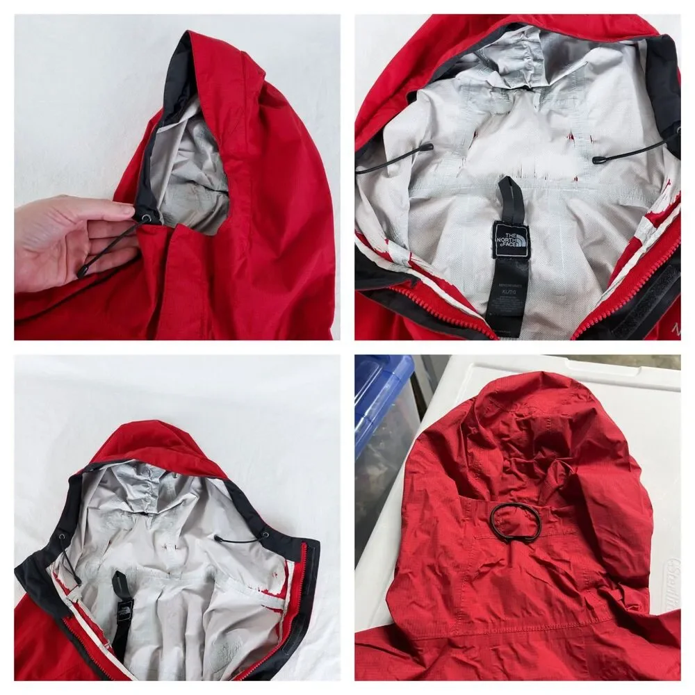 The North Face Hyvent 2.5L Rain Jacket Mens XL Red Lightweight Packable Gorpcore